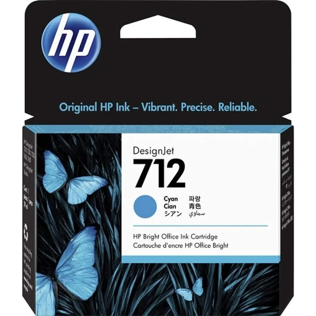 Cartucho HP 712 Cian Original Inkjet 29ml 1
