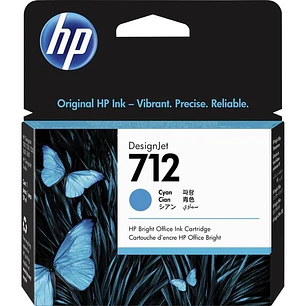 Cartucho HP 712 Cian Original Inkjet 29ml