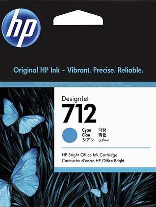 Cartucho HP 712 Cian Original Inkjet 29ml