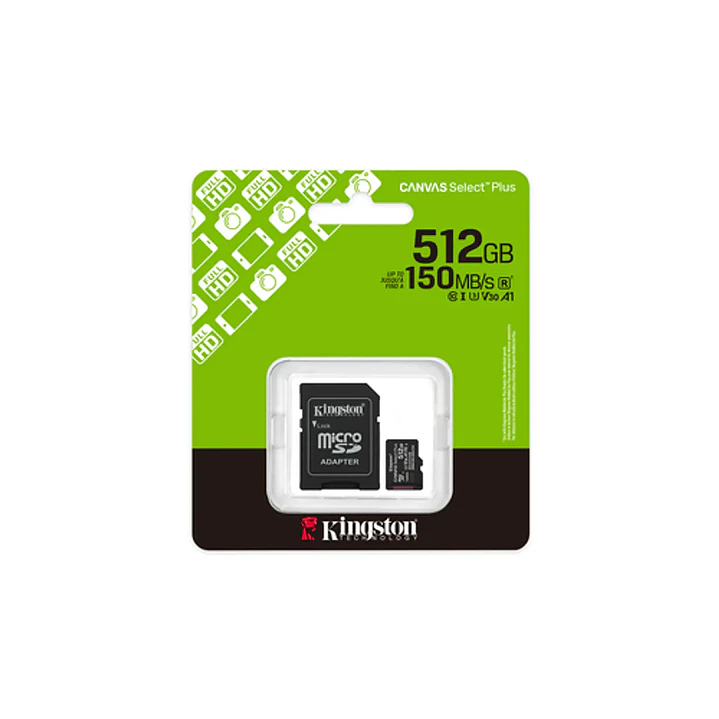 Tarjeta de Memoria MicroSD Kingston 512GB Canvas Select Plus 1