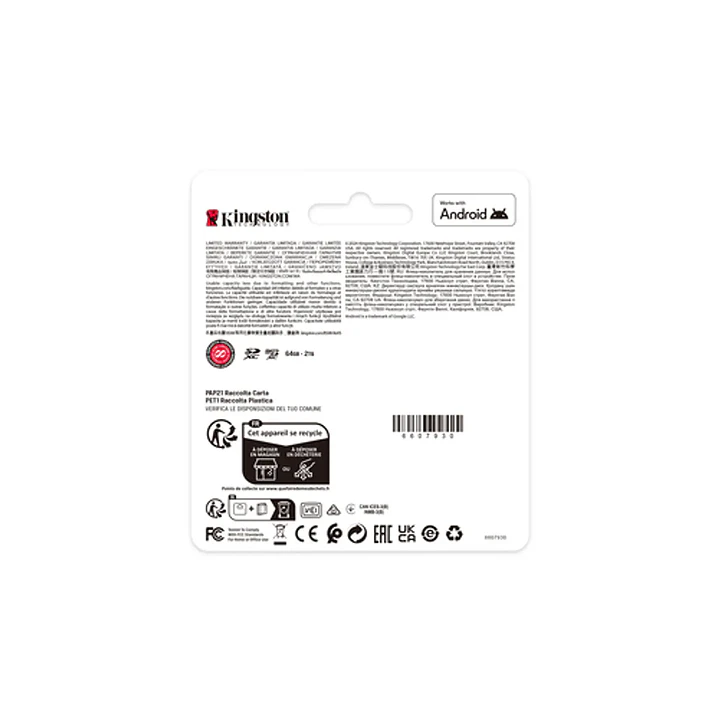 Tarjeta de Memoria MicroSD Kingston 512GB Canvas Select Plus 4