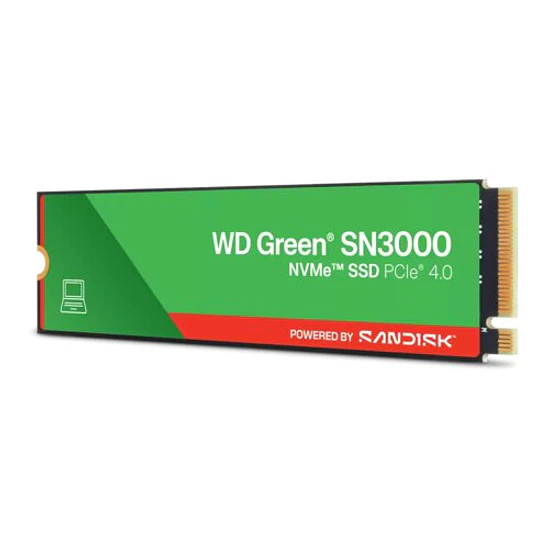 Unidad SSD WD Green SN3000 500GB NVMe M.2 1