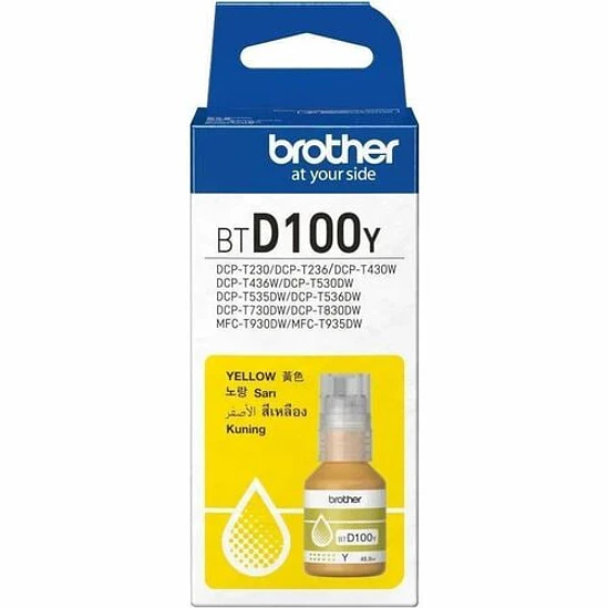 Botella de Recarga de Tinta Brother BTD100Y Amarilla Original 1