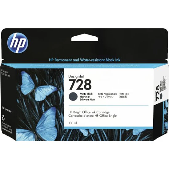 Cartucho de Tinta HP 728 Negro Mate Original 1