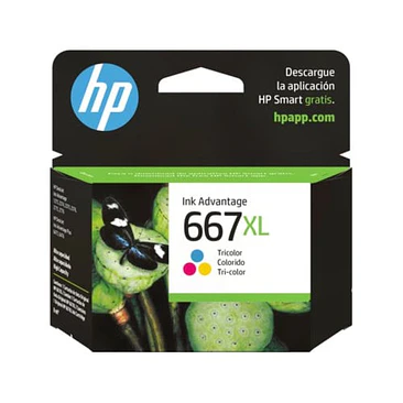 Cartucho de Tinta HP 667XL Tricolor Alto Rendimiento Original 1