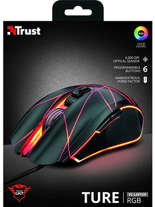 Mouse Gamer Trust GXT 160 Ture 4000 DPI USB Negro
