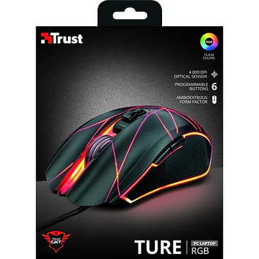 Mouse Gamer Trust GXT 160 Ture 4000 DPI USB Negro 1