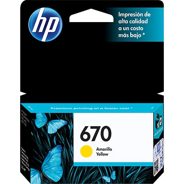 Cartucho de Tinta HP 670 Amarillo Original 1