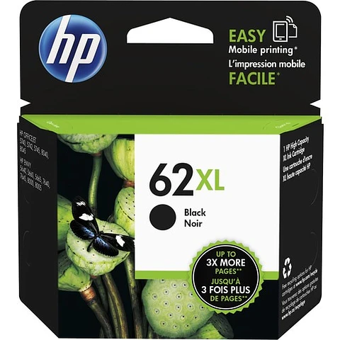Cartucho de Tinta HP 62XL Negro Original Alto Rendimiento