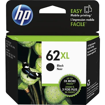 Cartucho de Tinta HP 62XL Negro Original Alto Rendimiento 1