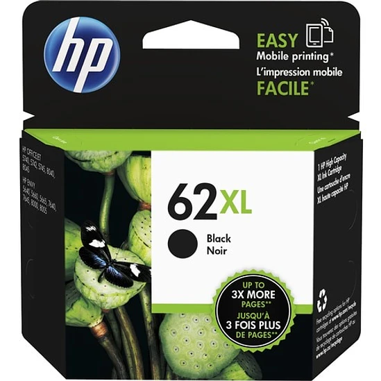 Cartucho de Tinta HP 62XL Negro Original Alto Rendimiento 1