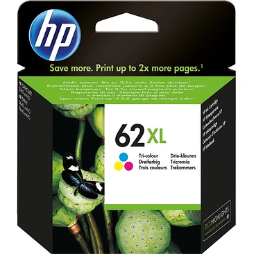 Cartucho de Tinta HP 62XL Tricolor Original Alto Rendimiento 1