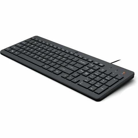 Teclado HP 150 USB Cableado Negro para PC