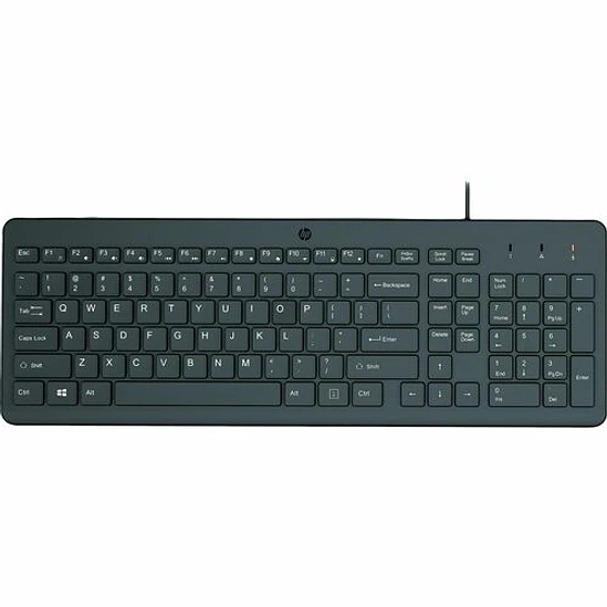 Teclado HP 150 USB Cableado Negro para PC 2
