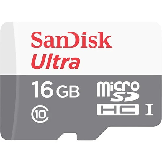 Tarjeta MicroSDHC SanDisk Ultra 16GB Class 10 UHS-I con Adaptador SD 2