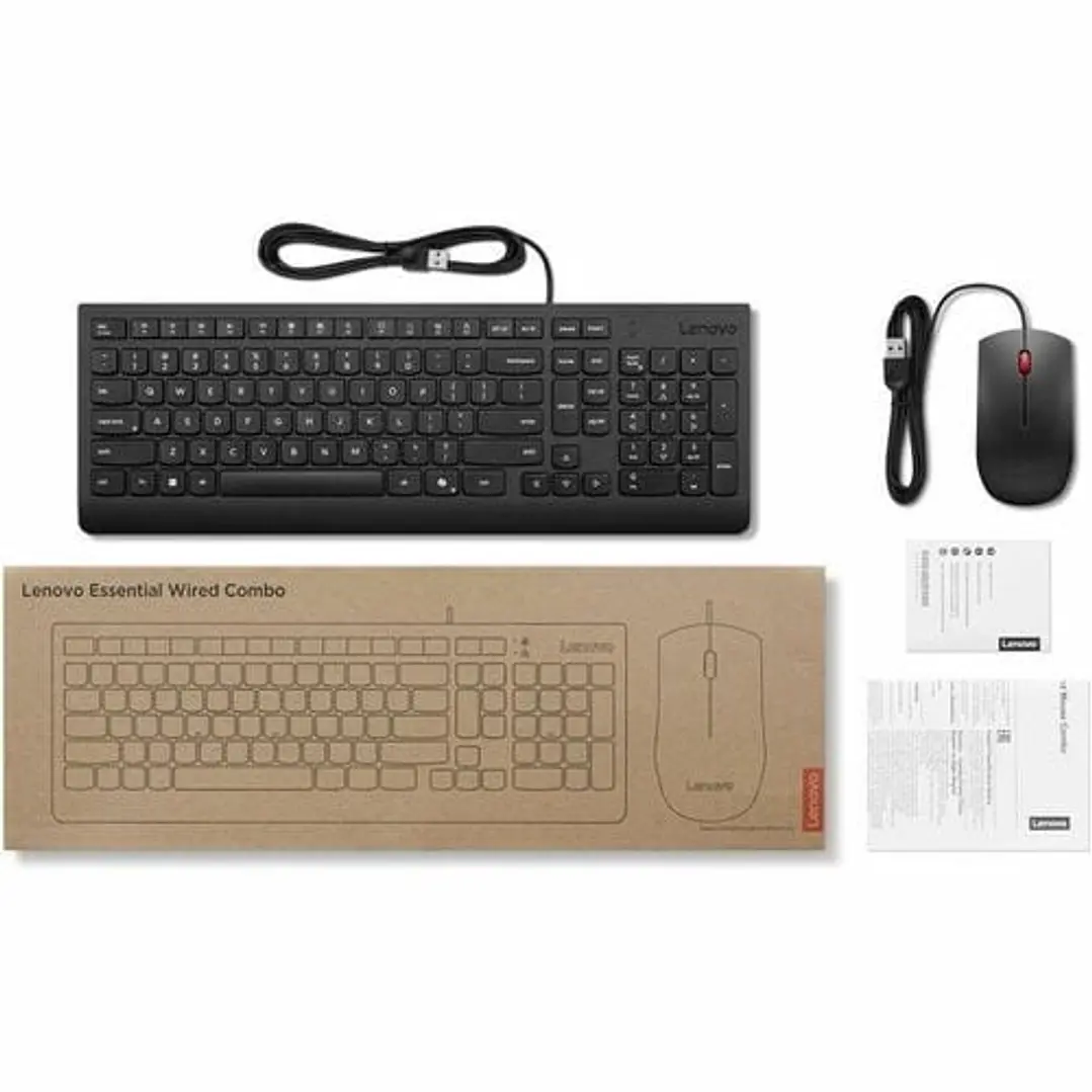 Kit Teclado y Mouse Lenovo Essential USB Español 4