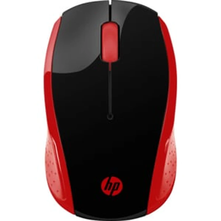 Mouse HP 200 Inalámbrico Óptico 1000 DPI Negro Rojo 3