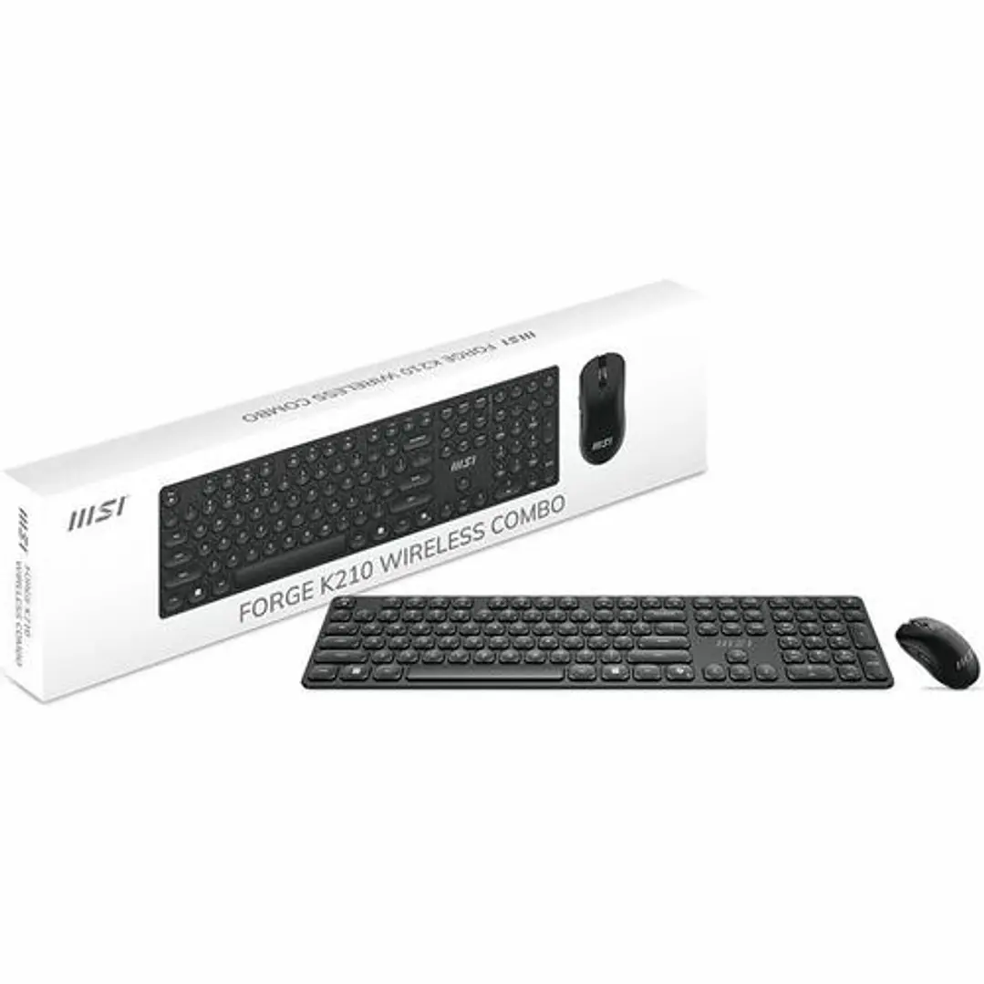 Teclado y Mouse Inalámbrico MSI FORGE K210 USB RF Negro 1