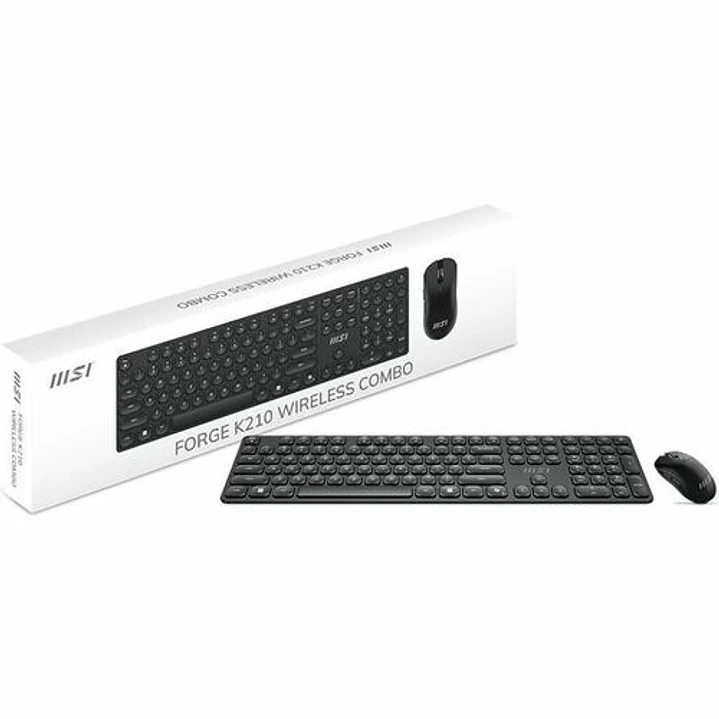 Teclado y Mouse Inalámbrico MSI FORGE K210 USB RF Negro 1