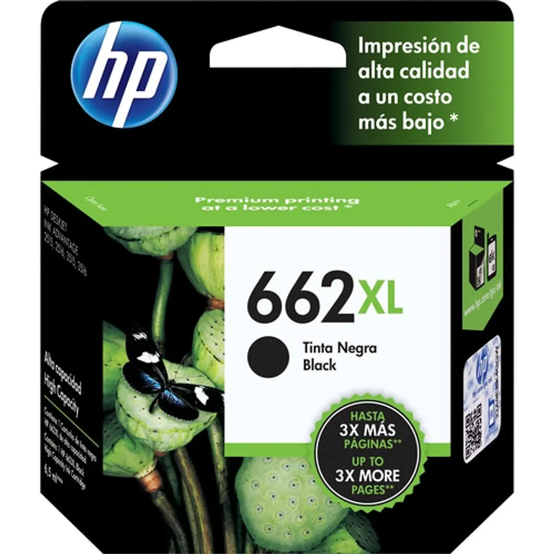 Cartucho de Tinta Original HP 662XL Negro CZ105AL 1