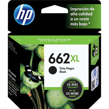 Cartucho de Tinta Original HP 662XL Negro CZ105AL 1
