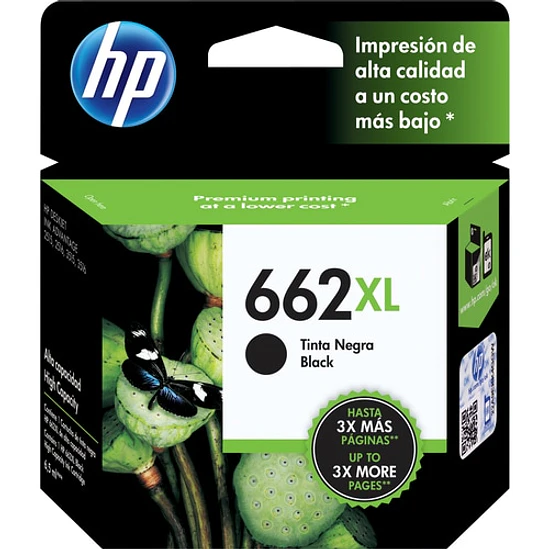 Cartucho de Tinta Original HP 662XL Negro CZ105AL 1
