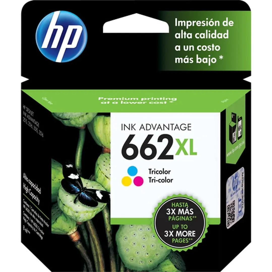 Cartucho de Tinta Original HP 662XL Tricolor CZ106AL 1