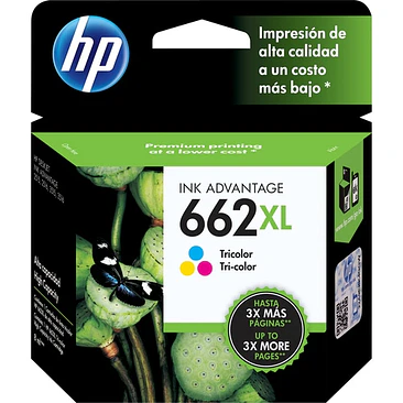 Cartucho de Tinta Original HP 662XL Tricolor CZ106AL 1