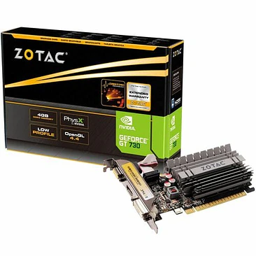 Tarjeta Gráfica Zotac NVIDIA GeForce GT 730 4GB DDR3 PCIe x16 Pasiva 1