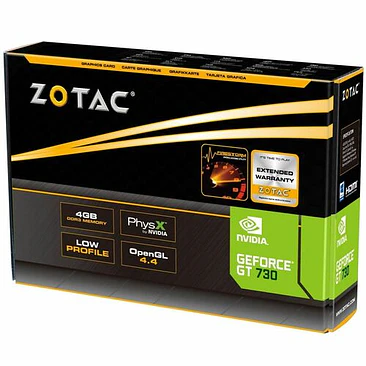 Tarjeta Gráfica Zotac NVIDIA GeForce GT 730 4GB DDR3 PCIe x16 Pasiva 6
