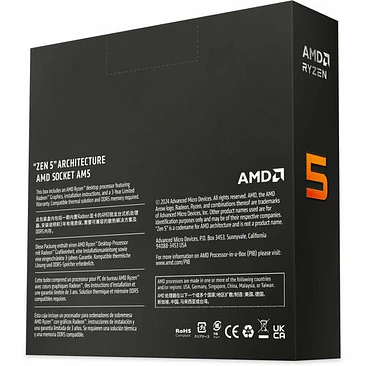 Procesador AMD Ryzen 5 9600X AM5 6 Núcleos 12 Hilos 5.4GHz 4