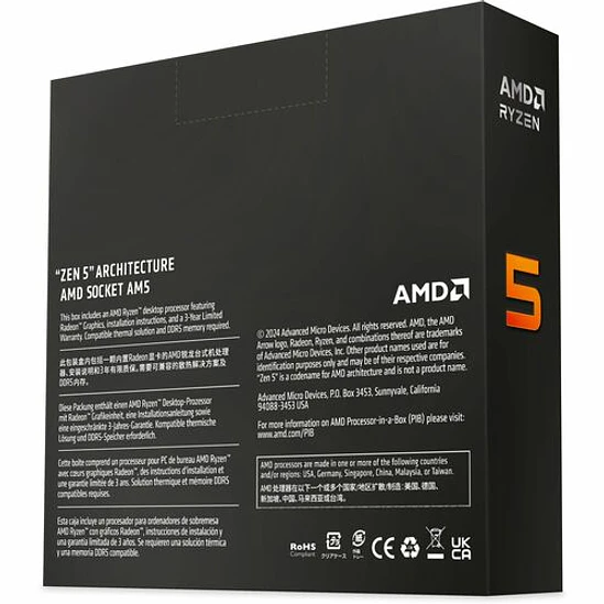 Procesador AMD Ryzen 5 9600X AM5 6 Núcleos 12 Hilos 5.4GHz 4