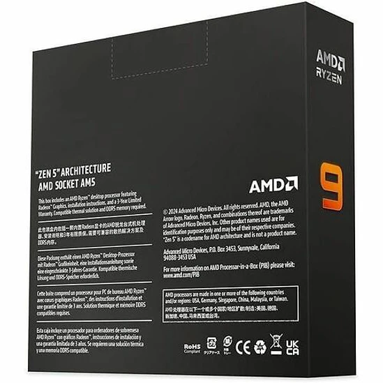 Procesador AMD Ryzen 9 9900X AM5 12 Núcleos 24 Hilos 5.6GHz 3