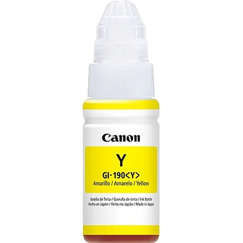 Botella de Tinta Canon GI-190 Y Amarillo Original