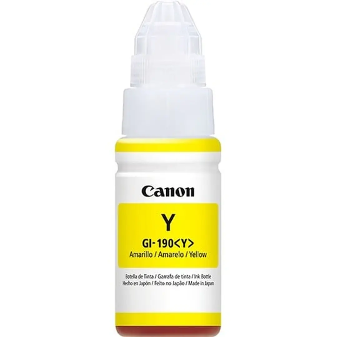 Botella de Tinta Canon GI-190 Y Amarillo Original 1