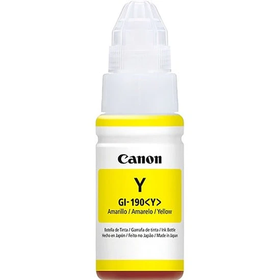 Botella de Tinta Canon GI-190 Y Amarillo Original 1