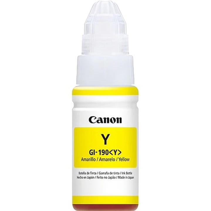 Botella de Tinta Canon GI-190 Y Amarillo Original 1