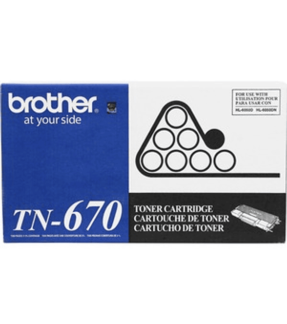 Tóner negro de alto rendimiento Brother HL6050D/6050DN TN-670 7.500 páginas