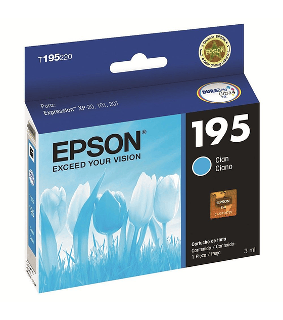 Cartucho de tinta Epson T195220-AL Cyan - XP-101/XP-201