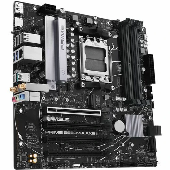 Placa Madre ASUS Prime B650M-A AX6 II AM5 DDR5 Micro ATX WiFi 6 Bluetooth 5.3 3