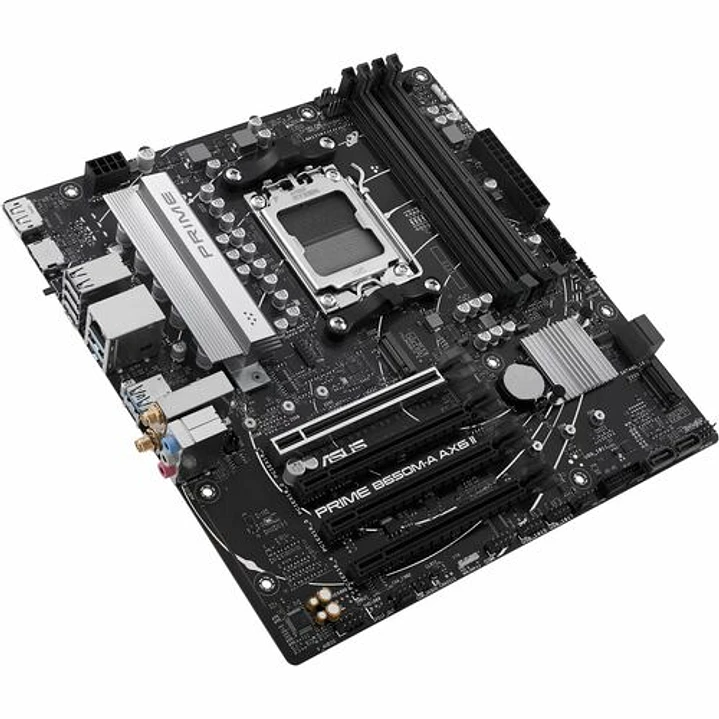 Placa Madre ASUS Prime B650M-A AX6 II Micro ATX AM5 DDR5 WiFi 6 Bluetooth 5.3 4