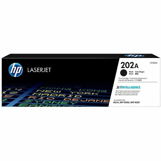Cartucho de Tóner HP 202A Negro Original CF500A Rendimiento Estándar 1