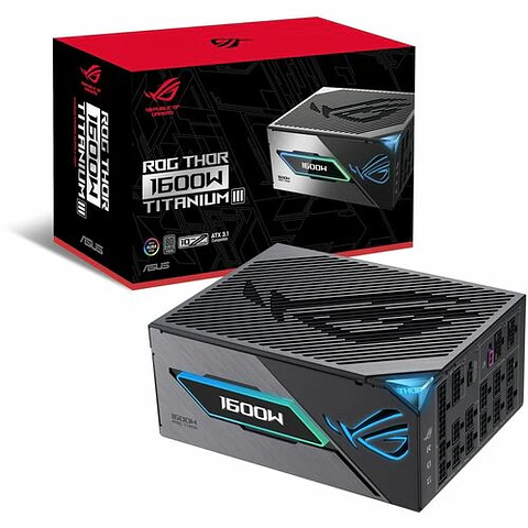 Fuente de Poder ASUS ROG Thor 1600W ATX 3.1 80 Plus Titanium Modular
