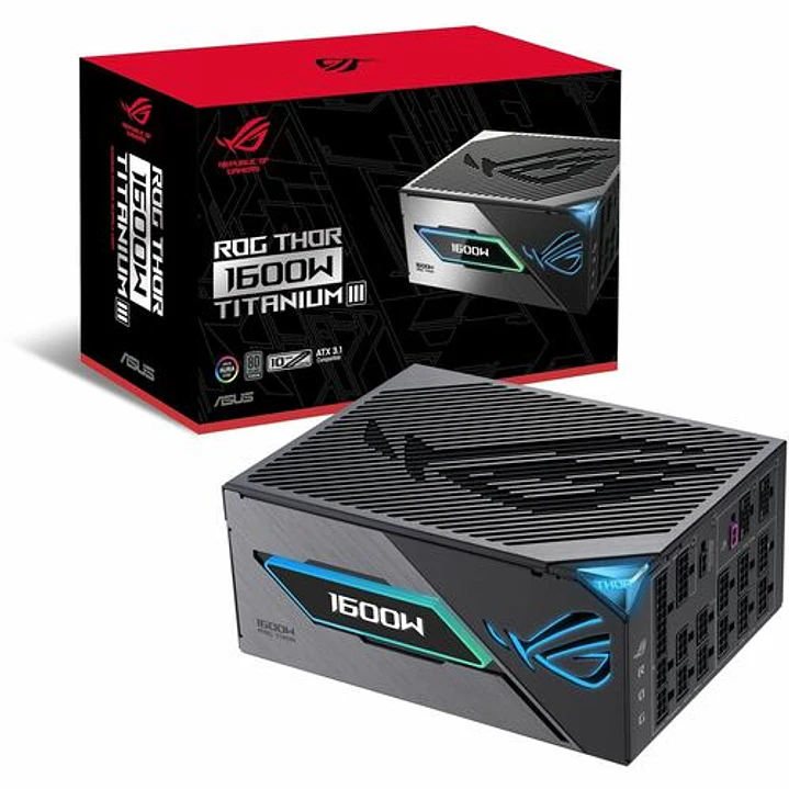 Fuente de Poder ASUS ROG Thor 1600W ATX 3.1 80 Plus Titanium Modular 1