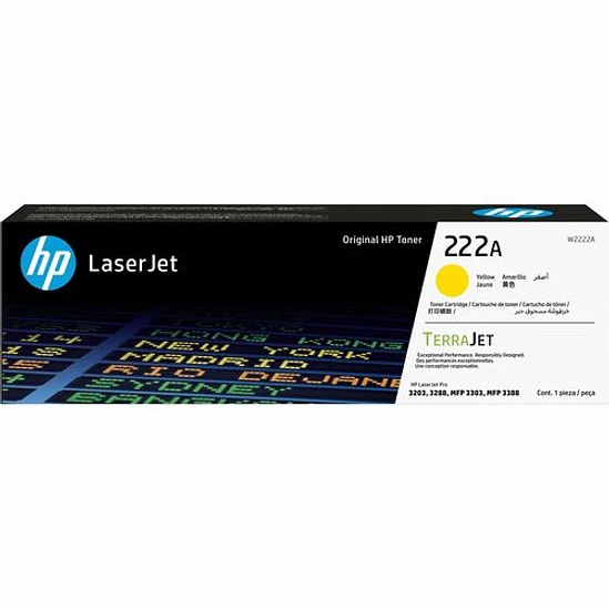 Cartucho de Tóner HP 222A W2222A Amarillo Original 1