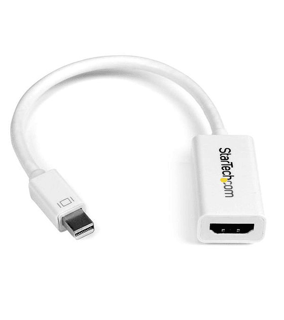 Conversor de Video Mini DisplayPort a HDMI con Audio # Adaptador Activo MDP 1.2 para MacBook Pro # 4K 30Hz - Blanco