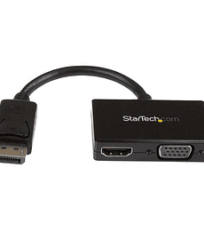 Adaptador DP de Audio/Video para Viajes - Conversor DisplayPort a HDMI o VGA - 1920x1200 1080p