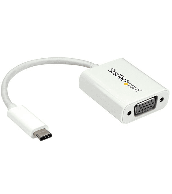 Adaptador Gráfico USB-C a VGA - Conversor de video USB 3.1 Type-C a VGA - Blanco