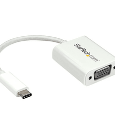 Adaptador Gráfico USB-C a VGA - Conversor de video USB 3.1 Type-C a VGA - Blanco