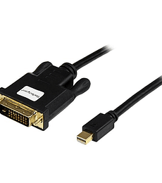 Cable de 91cm Adaptador de Video Mini DisplayPort a DVI - Conversor Pasivo Mini DP Macho a DVI-D Macho - 1920x1200 - Negro